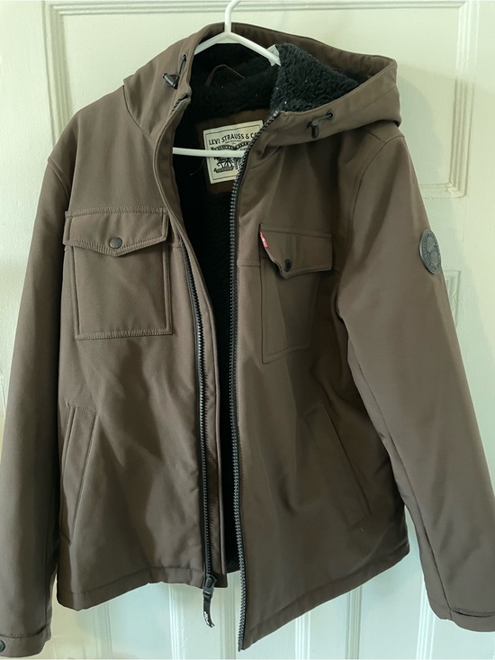 Levi's Other - Levi's Mens Soft Shell Two Pocket Sherpa Lined Hooded Insulated Trucker Jacket